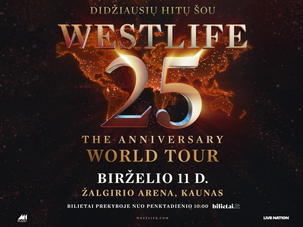 Kultinė airių popmuzikos grupė „Westlife“ surengs koncertą Lietuvoje