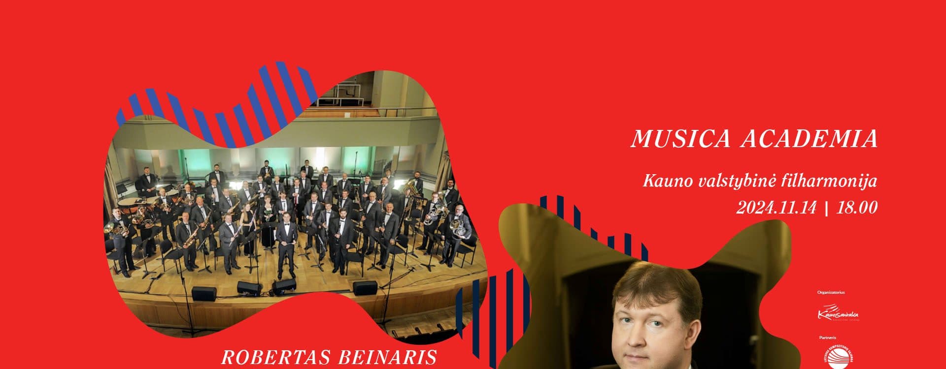 SIMFONINĖS MUZIKOS KONCERTAS, solistas prof. R. Beinaris