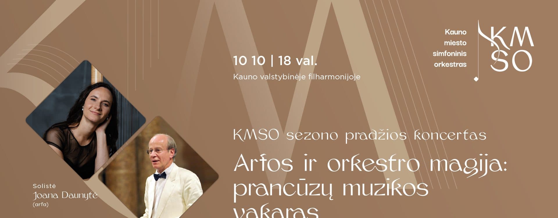 KMSO SEZONO PRADŽIOS KONCERTAS. ARFOS IR ORKESTRO MAGIJA: PRANCŪZŲ MUZIKOS VAKARAS